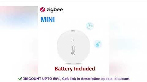 Haozee Zigbee 3.0 Temperature And Humidity Sensor Remote Monitor By Smart Life APP Battery Powered W