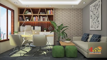 3DS MAX OFFICE INTERIOR DESIGN TUTORIAL VIDEO LIGHTING RENDER SETTING..