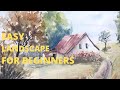 Simple landscape for beginners | watercolors