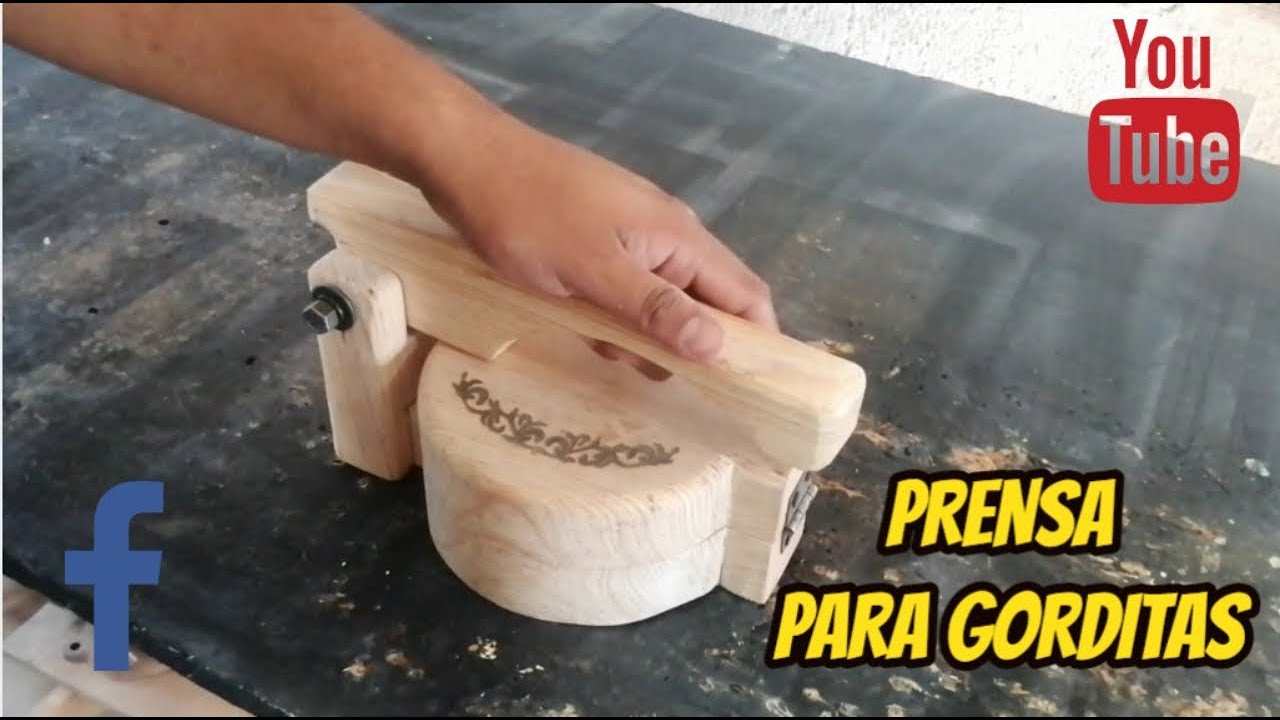 Como hacer prensa tortillera para gorditas / How to make a tortilla