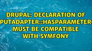 Declaration of DrushInputAdapter::hasParameterOption($values) must be compatible with Symfony