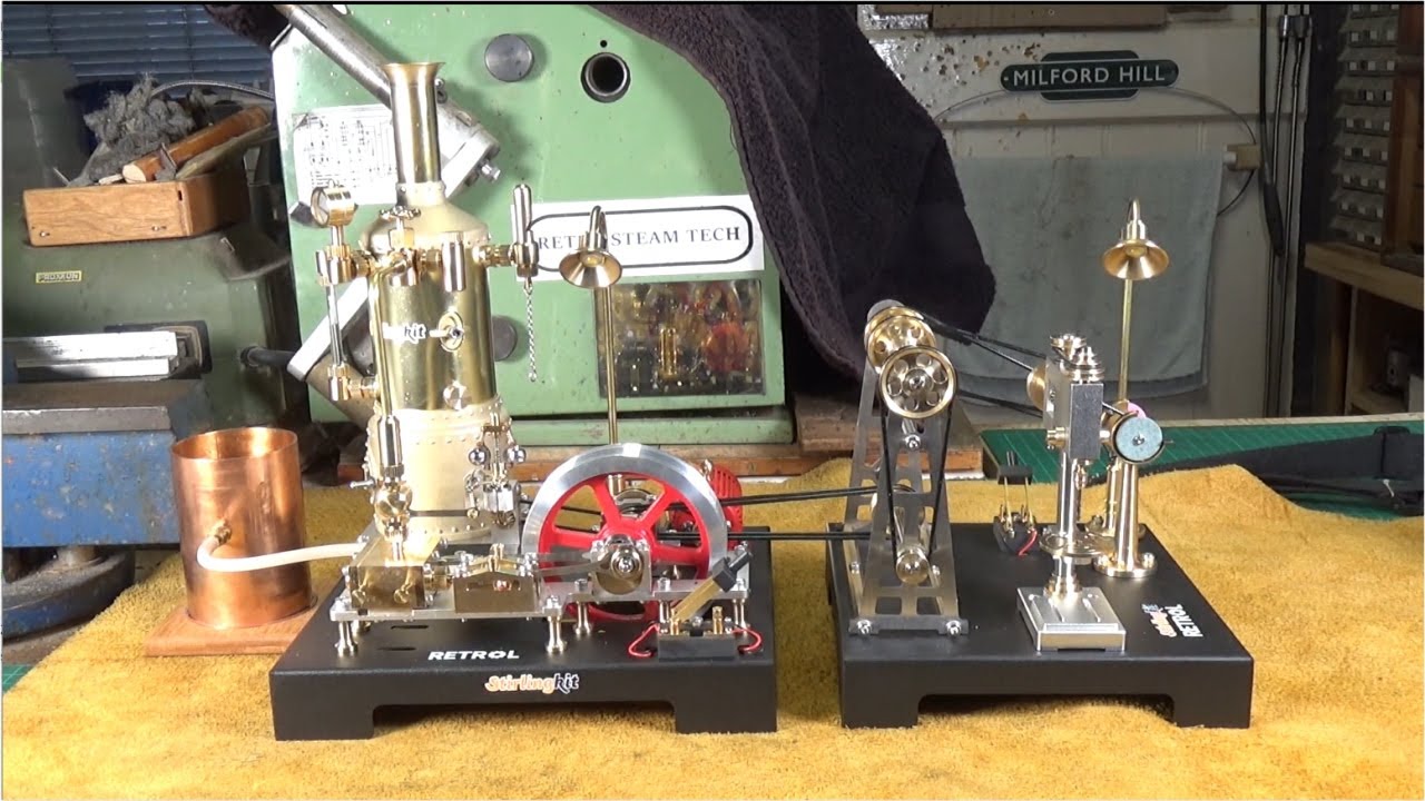 Набор для сборки модели паровоза Stirlingkit Retrol SE-03 плюс набор для мастерской Retrol GF-01 ...