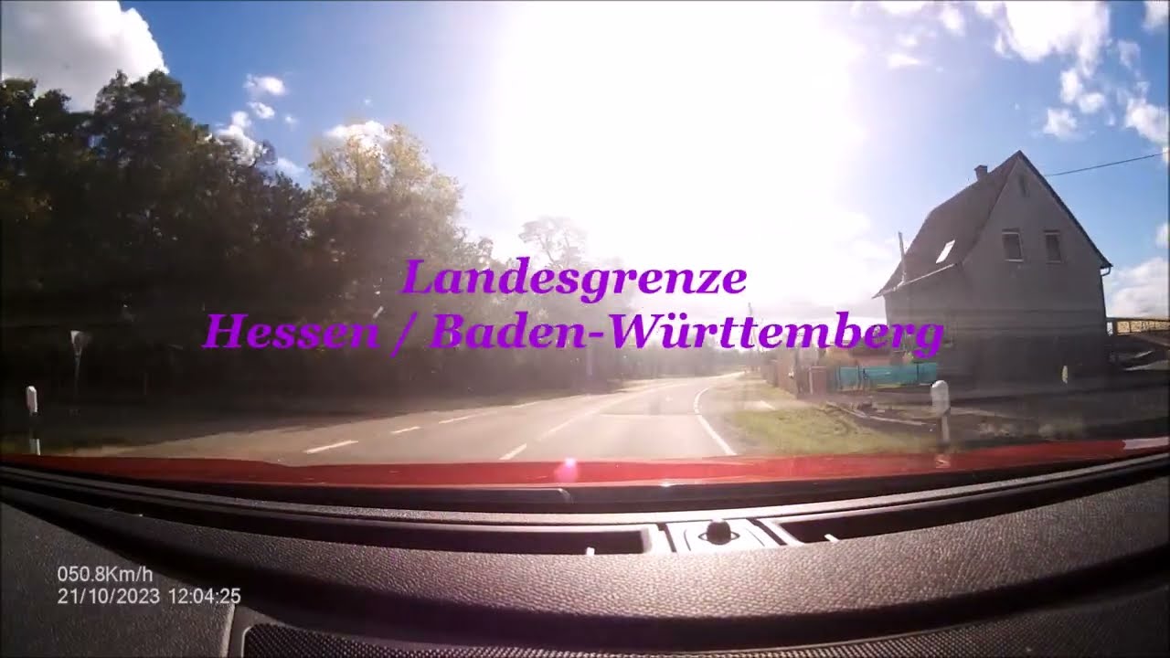 Autofahrt in der Metropolregion Rhein-Neckar: Hemsbach ---:--- MA-Blumenau