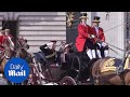 Royals depart Buckingham Palace in carriages for Trooping the Colour