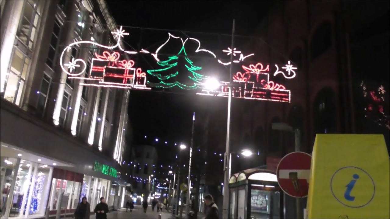 Belfast City Centre Christmas Evening Walk Through 2018 YouTube