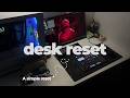 desk reset ☁️ | cleaning & reorganizing my workspace