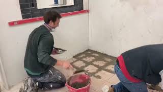 Time for some grouting on our Tiling Courses!