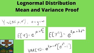 Lognormal Distribution Mean and Variance Proof