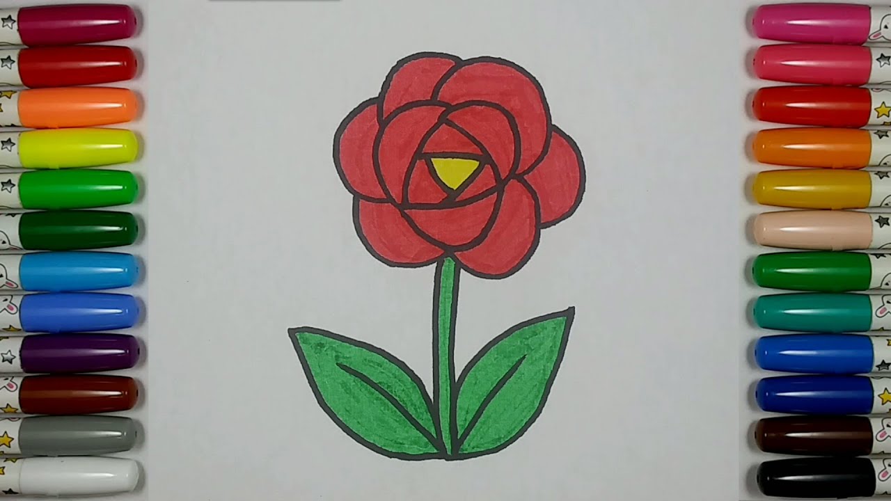 儿童简笔画- 一棵简单的花/ 每天一幅简笔画110 / 零基础学画画 