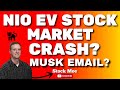 EV MARKET CRASH And NIO Stock Price And Tesla Stock Price ELON MUSK EMAIL