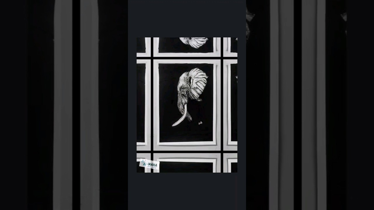 Elephant drawing with fineliner✍🏻❤