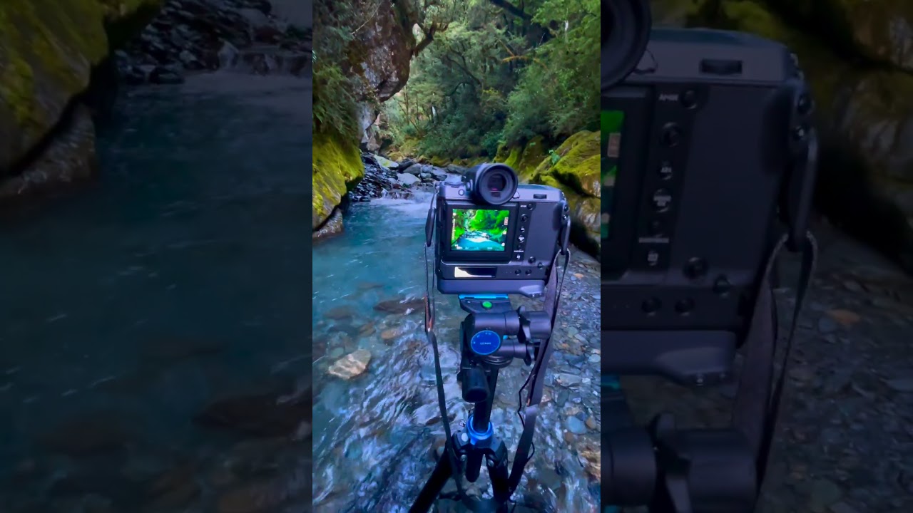 Photographing Pykes creek near Fantail Falls 