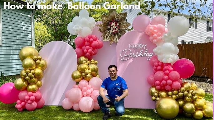 Balloon Garland On Backdrop 