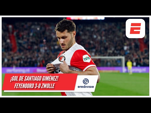 SANTIAGO GIMÉNEZ ingresó, cobró y anotó penal para el 3-0 de FEYENOORD | Eredivisie