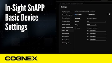 In-Sight SnAPP Sensor: Basic Device Settings | Cognex Support