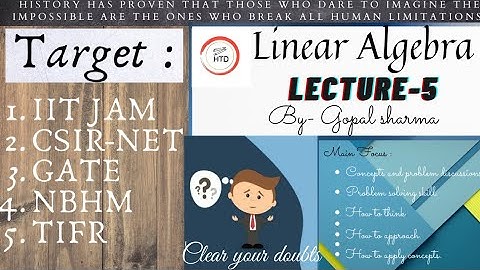 #csir net, #gate,#iitjam Linear algebra, Lecture 5, Linear transformation csir net problems solution