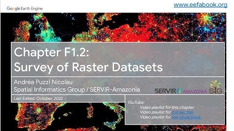 F1.2, Section 1. Survey of Raster Datasets