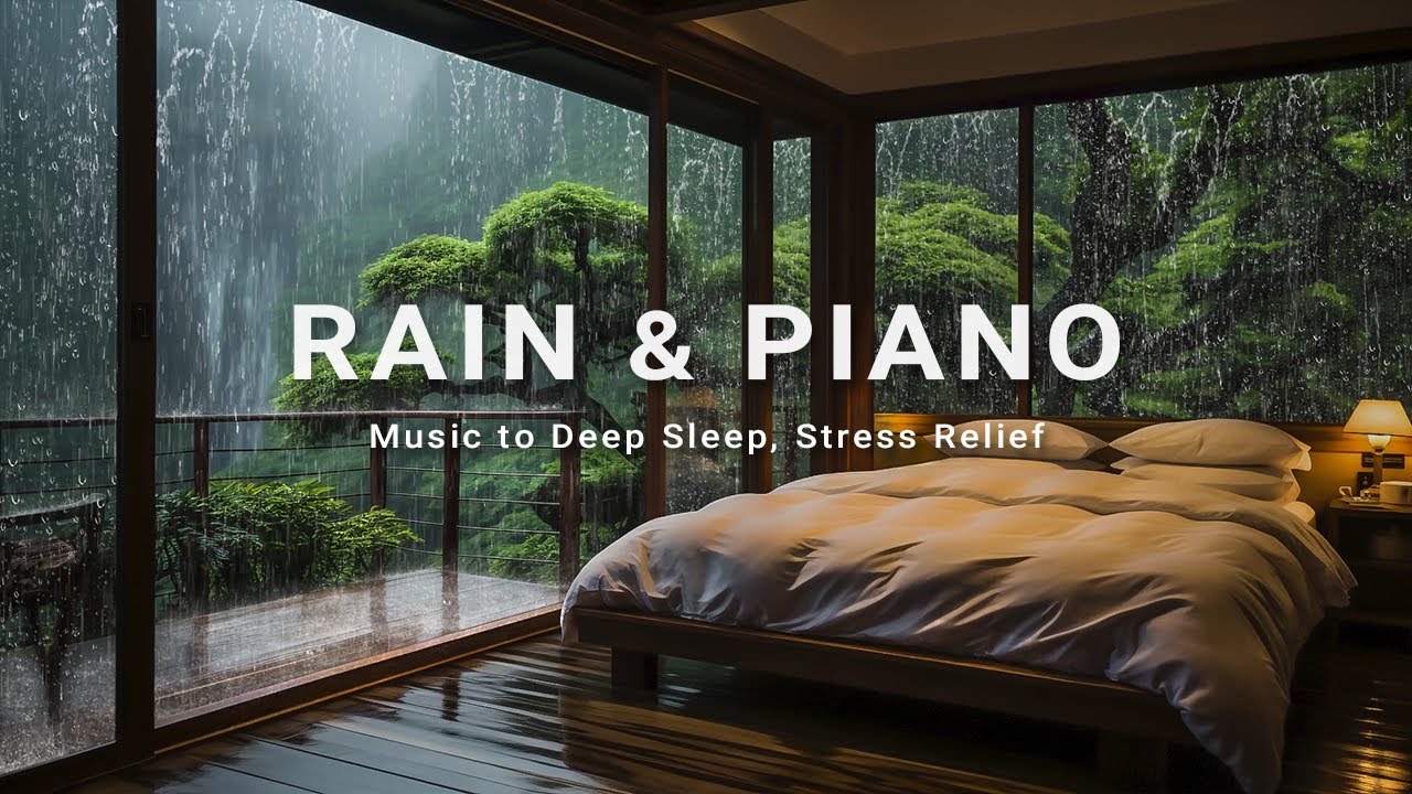 Cozy Bedroom on a Rainy Day | Relaxing Piano Music for Deep Sleep ...