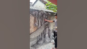 Tranh điêu khắc Tứ quý đắp kênh bong nổi #shorts