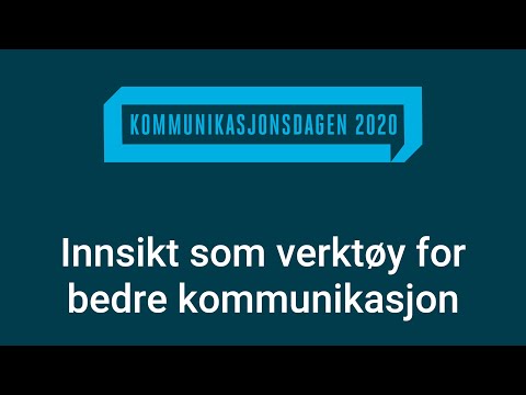 Innsikt som verktøy for bedre kommunikasjon