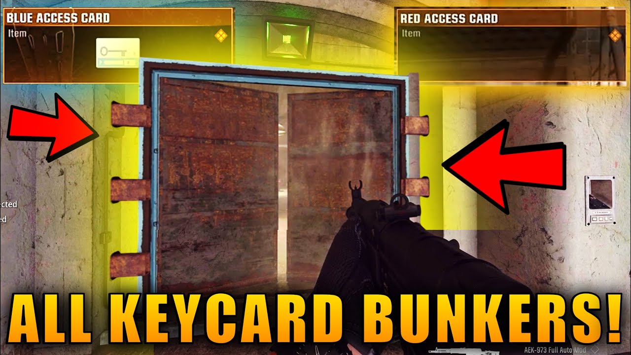 How to unlock Red & Blue Keycard Bunkers 2, 4, 5, 6, 7, 8, 9 Verdansk ...