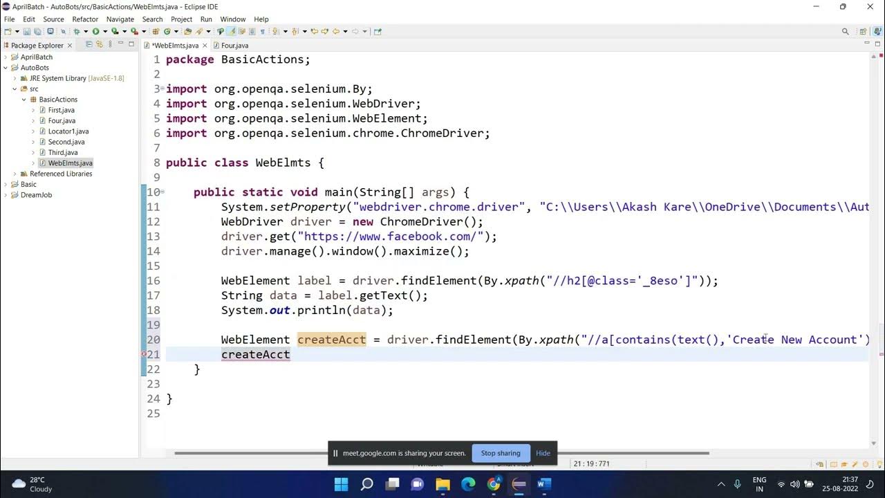 Session -8 (How to handle labels and drop down using selenium) - YouTube