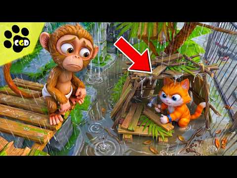 Building A STORM PROOF BASE To Save BABY MONKEY! - I Am Monkey