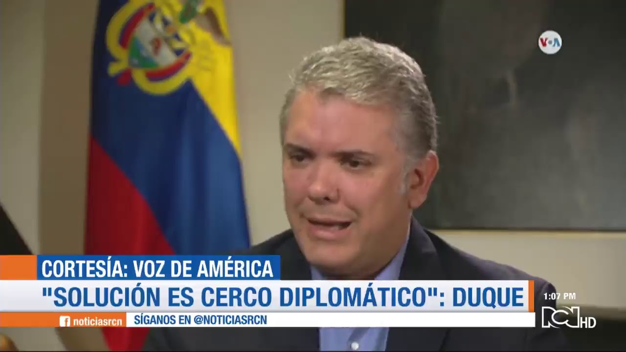 Iván Duque habló de “cerco diplomático” en voz de América - YouTube