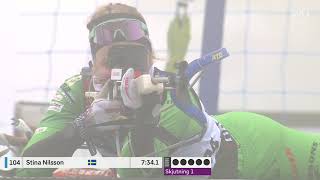 Sprint, Idre, November 2020, Stina Nilsson's first competitive prone and standing shooting