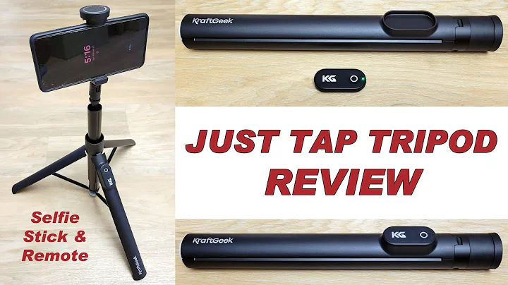 Kraft Geek JUST TAP TRIPOD & SELFIE STICK REVIEW For Smartphones - Remote - 66" High - Tap To Open
