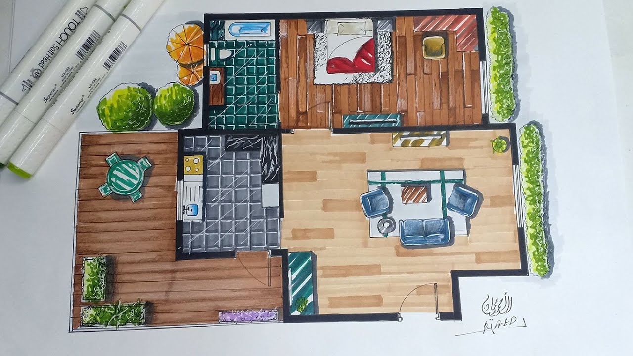 إزاى أعمل إظهار لبلان معمارى بشكل واقعى ؟؟