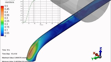 Pipe Bending with Permanent Deformation Simulation