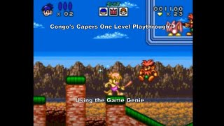 Congos Capers Super Congo Short Playthrough Using The Snes Game Genie D