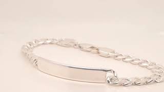 Sterling Silver Gents Identity Bracelet.