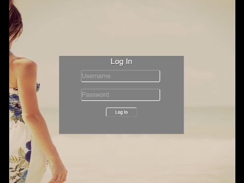 How To Design Animated Log In Form Using Html CSS & JQuery