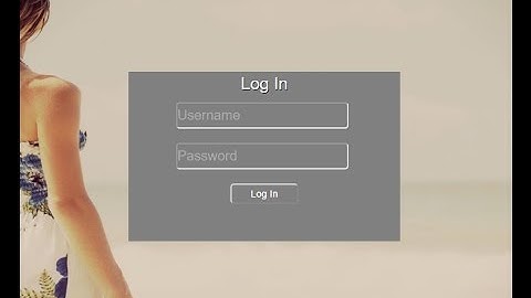 How to design Animated Log in form using html CSS & jQuery