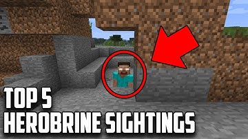 TOP 5 REAL HEROBRINE SIGHTINGS IN MINECRAFT (Scariest Minecraft Herobrine Sightings)