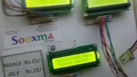 Touch screen based restaurant menu ordering system