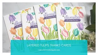 Layered Tulips Thanks Cards (Simon Says Stamp)