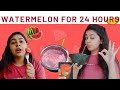 I Ate Only Watermelon For 24 Hours🍉😋 | Bahot Saari Watermelon Recipes🤩🍉😋 | 24 hours food challenge