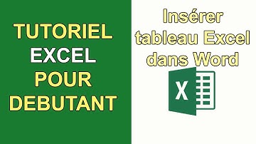 Insérer un tableau excel dans Word