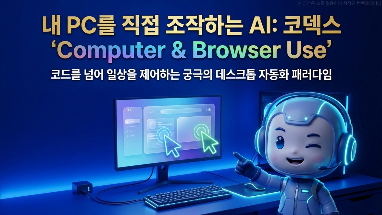[Codex] 텍스트를 넘어 데스크톱 GUI까지! 코덱스 AI가 여는 완벽한 자동화 시대 |  화면 보고 마우스 직접 움직이는 에이아이
