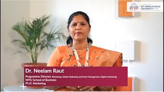 A message from the Programme Director of MBA Marketing, Dr. Neelam Raut
