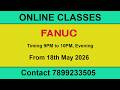 Online Class FANUC, Call/WhatsApp 7899233505