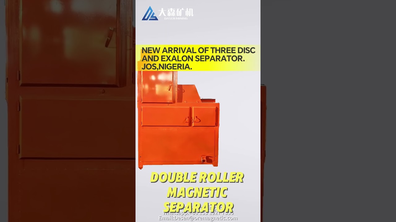 Jos, Nigeria, three-disc electromagnetic separator/double-roll magnetic separator