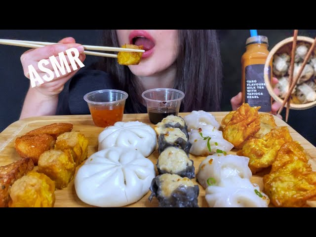 ASMR EATING DIMSUM PLATTER | ASIAN FOOD MUKBANG (No Talking) @cyndi5909 class=