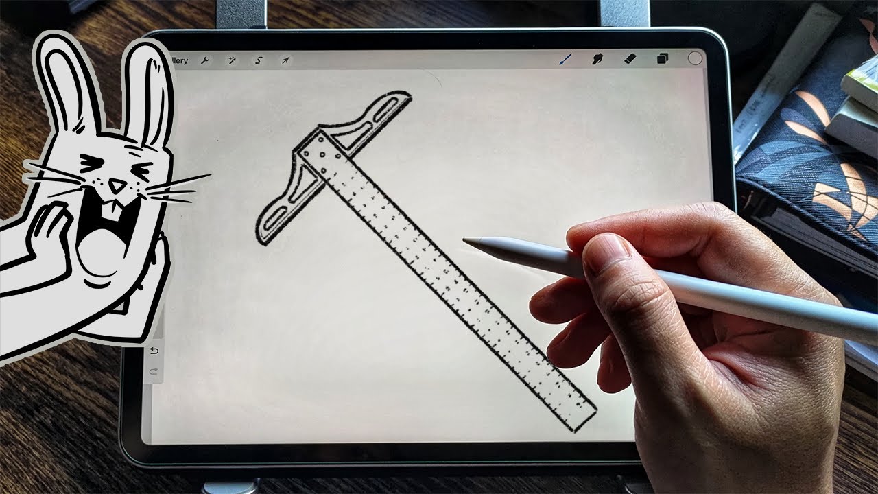 How to draw a T-square 📏 - YouTube