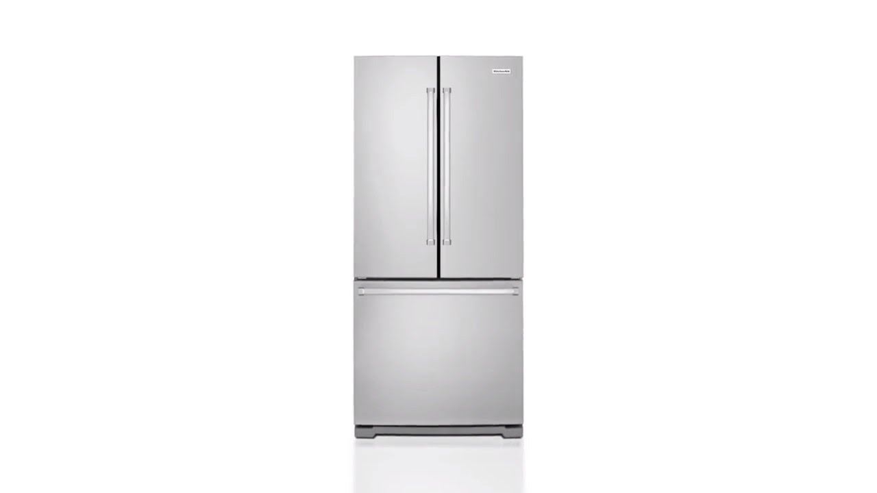 KitchenAid 19.7cu ft French Door Refrigerator with Ice Maker (Stainless Steel) YouTube