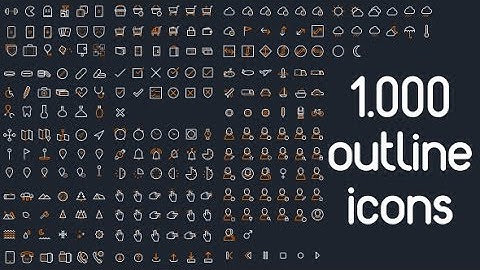 After Effects Template: 1000 Outline Icons