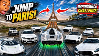 All White Cars Stunts Through Biggest ATC Tower// Extreme Car Driving Simulator // Cars Gameplay screenshot 2